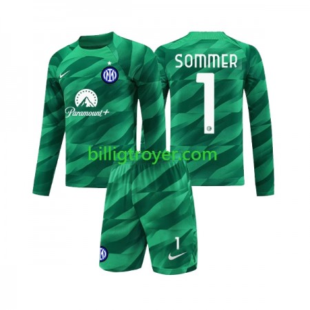 Billige Fotballdrakter Inter Milan Sommer 1 Keeper Barn Bortedraktsett 2023/24 Langermet
